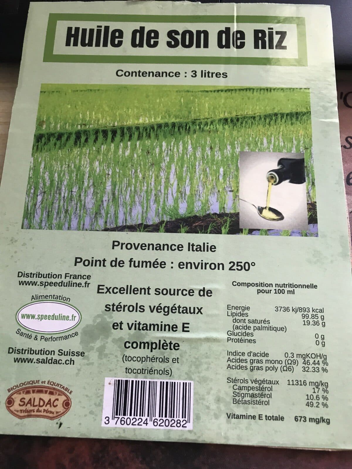 Open Food Facts Huile de son de riz saldac packshot