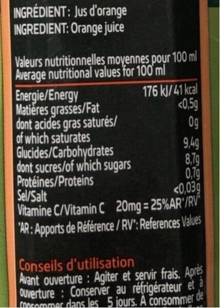 Cidou Pur jus orange packshot