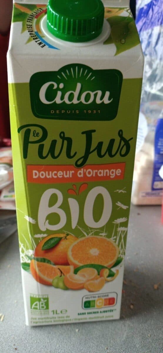 Cidou Pur Jus Douceur d orange bio packshot