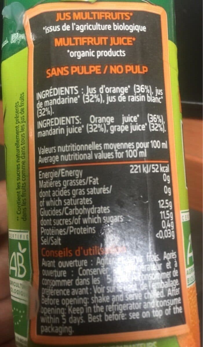 Cidou Pur jus douceur d'orange packshot