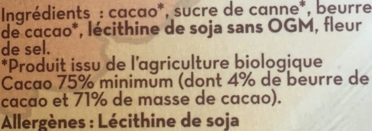 Grain de Sail Tablette de chocolat 75% de cacao packshot