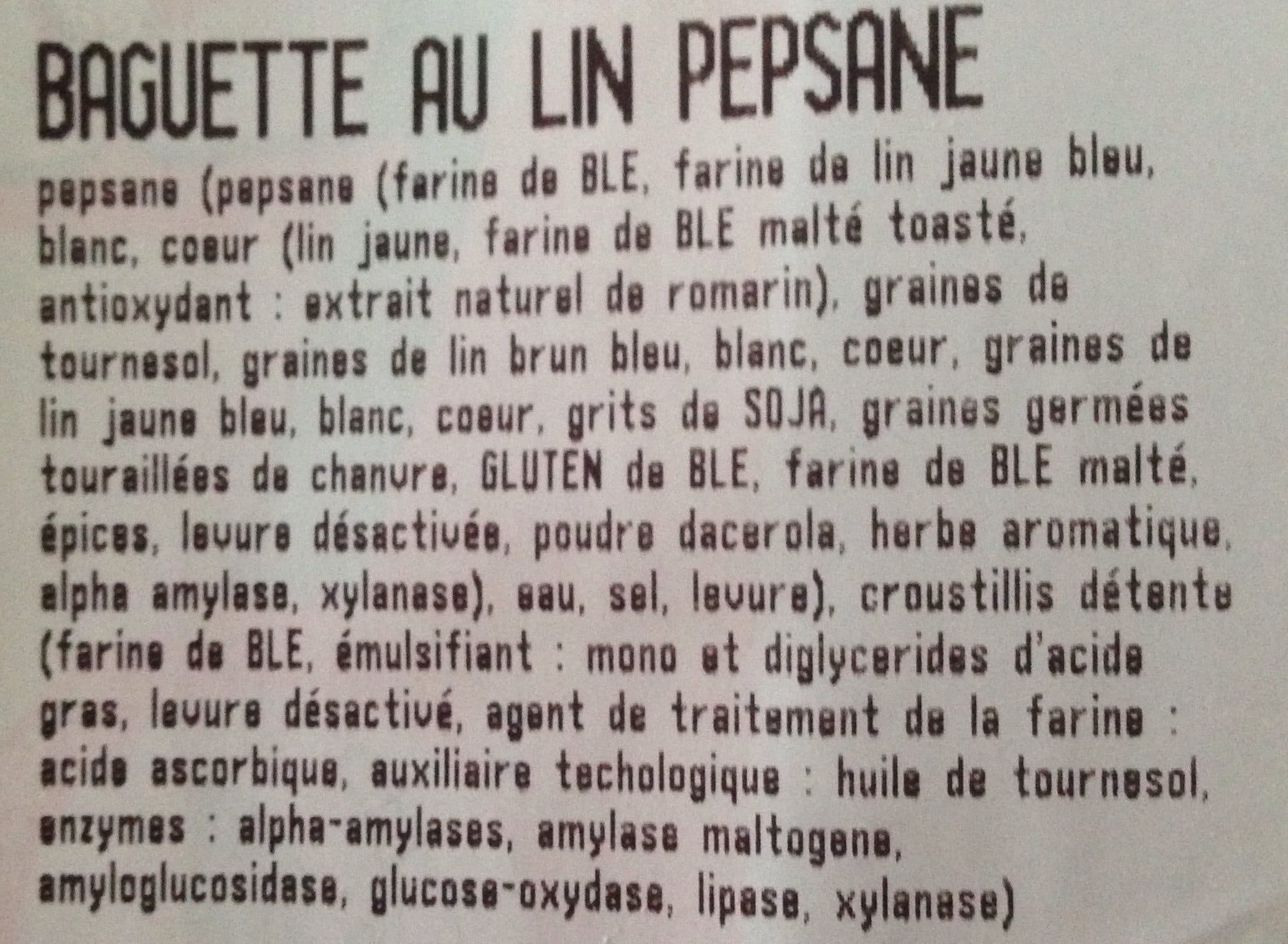 Leclerc Baguette de lin Pepsane packshot