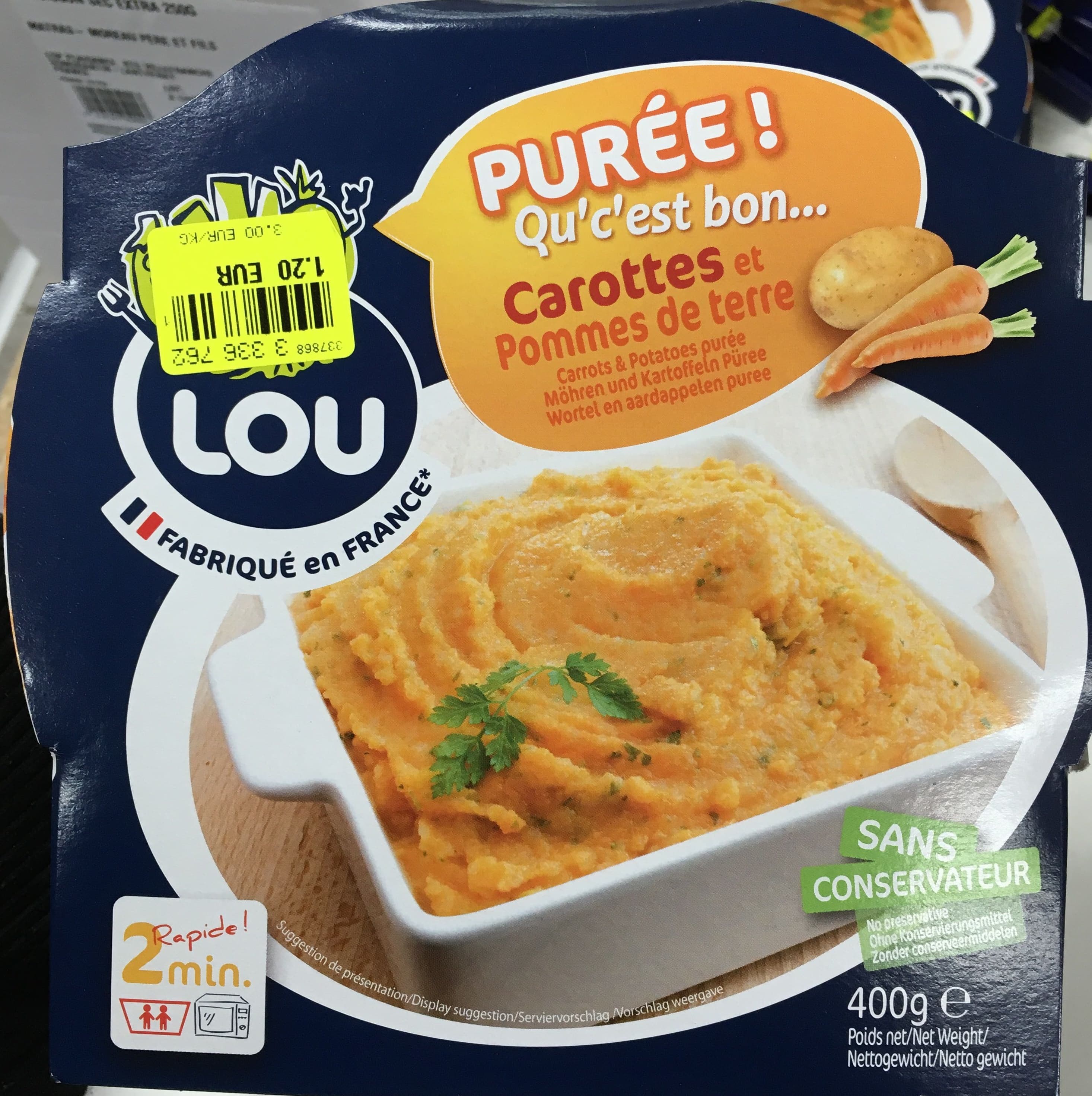 Lou Purée ! Qu'c'est bon… Carottes et Pommes de Terre packshot