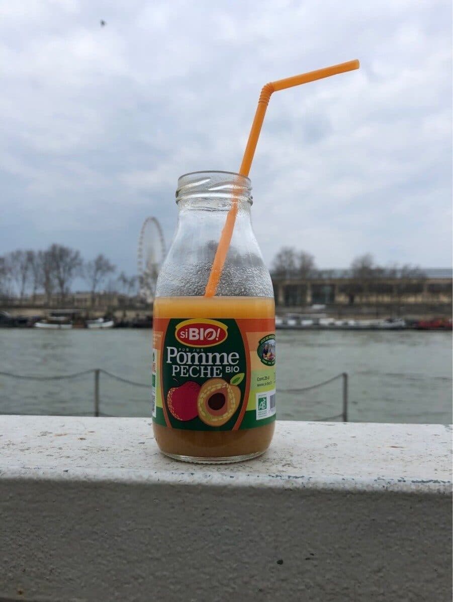 Open Food Facts Pur jus pomme peche bio packshot