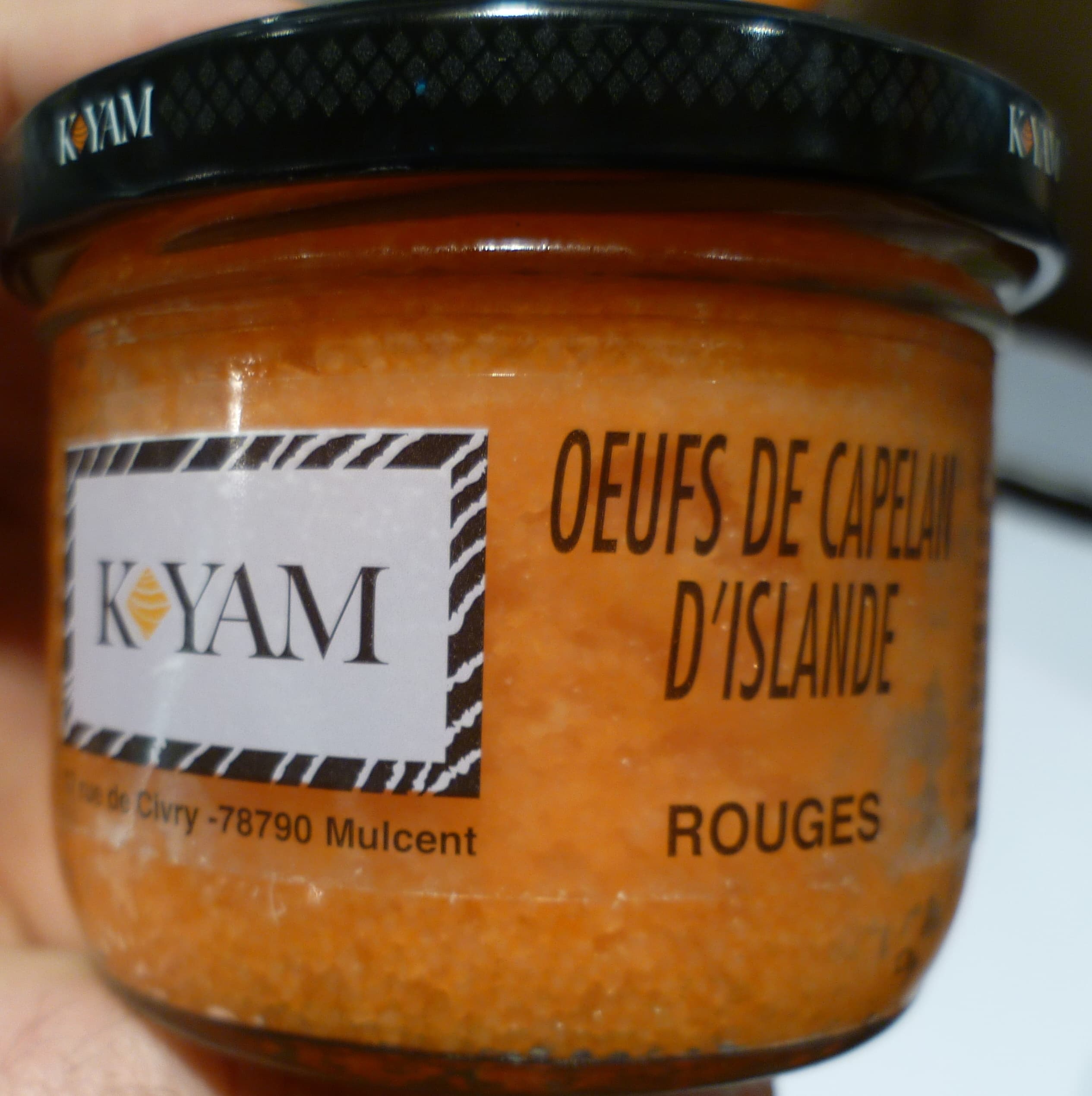 K yam Œufs de capelan d'Islande rouges Cahser packshot