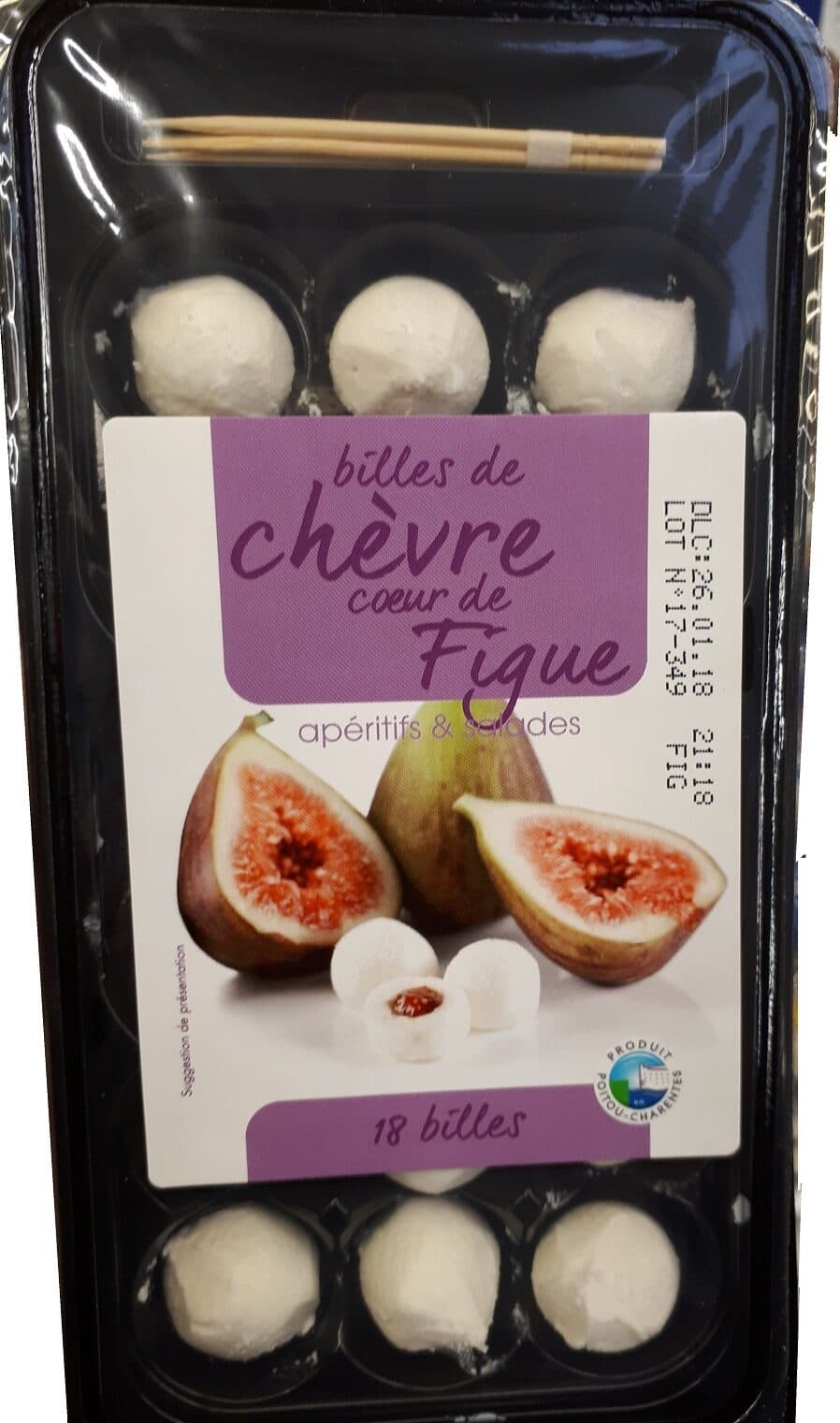Marque blanche Billes de chèvre coeur de figues packshot