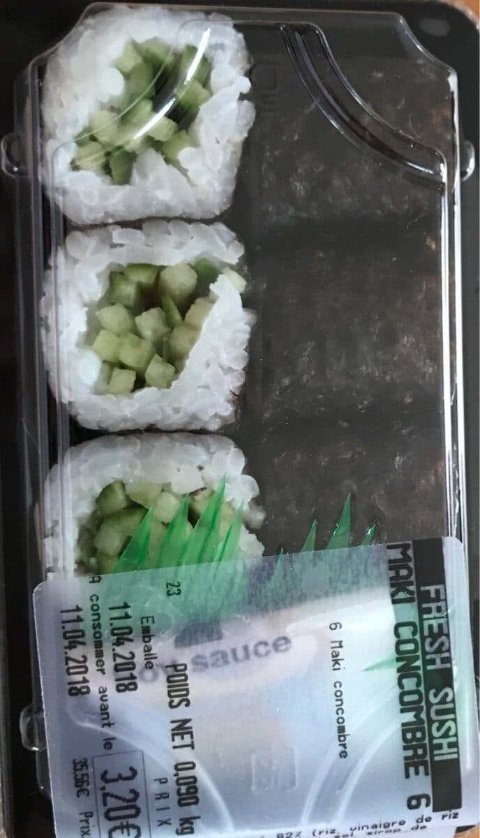Open Food Facts Maki concombre 6 packshot