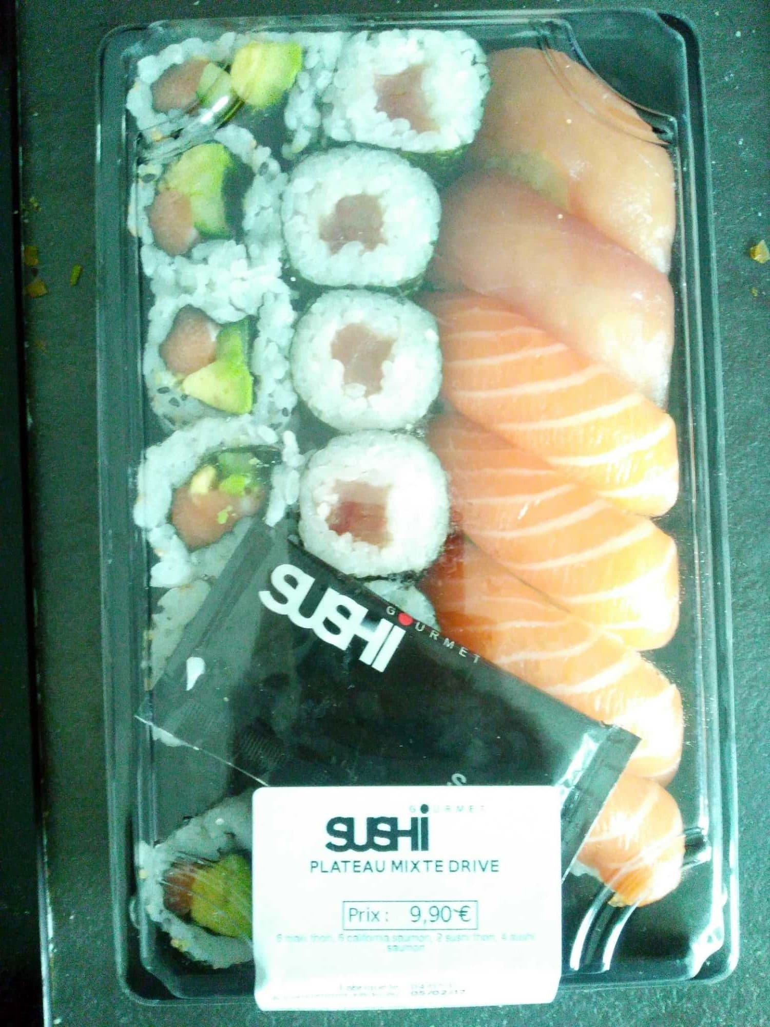 Sushi gourmet Plateau mixte drive packshot