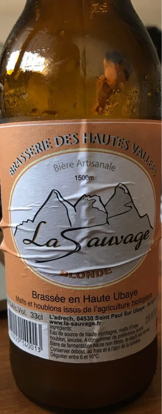 Brasserie Des Hautes Vallees La Sauvage Blonde packshot
