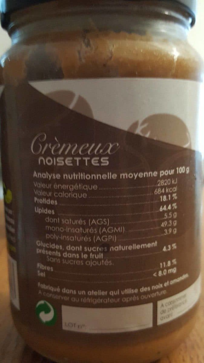 Open Food Facts Crèmeux noisettes packshot