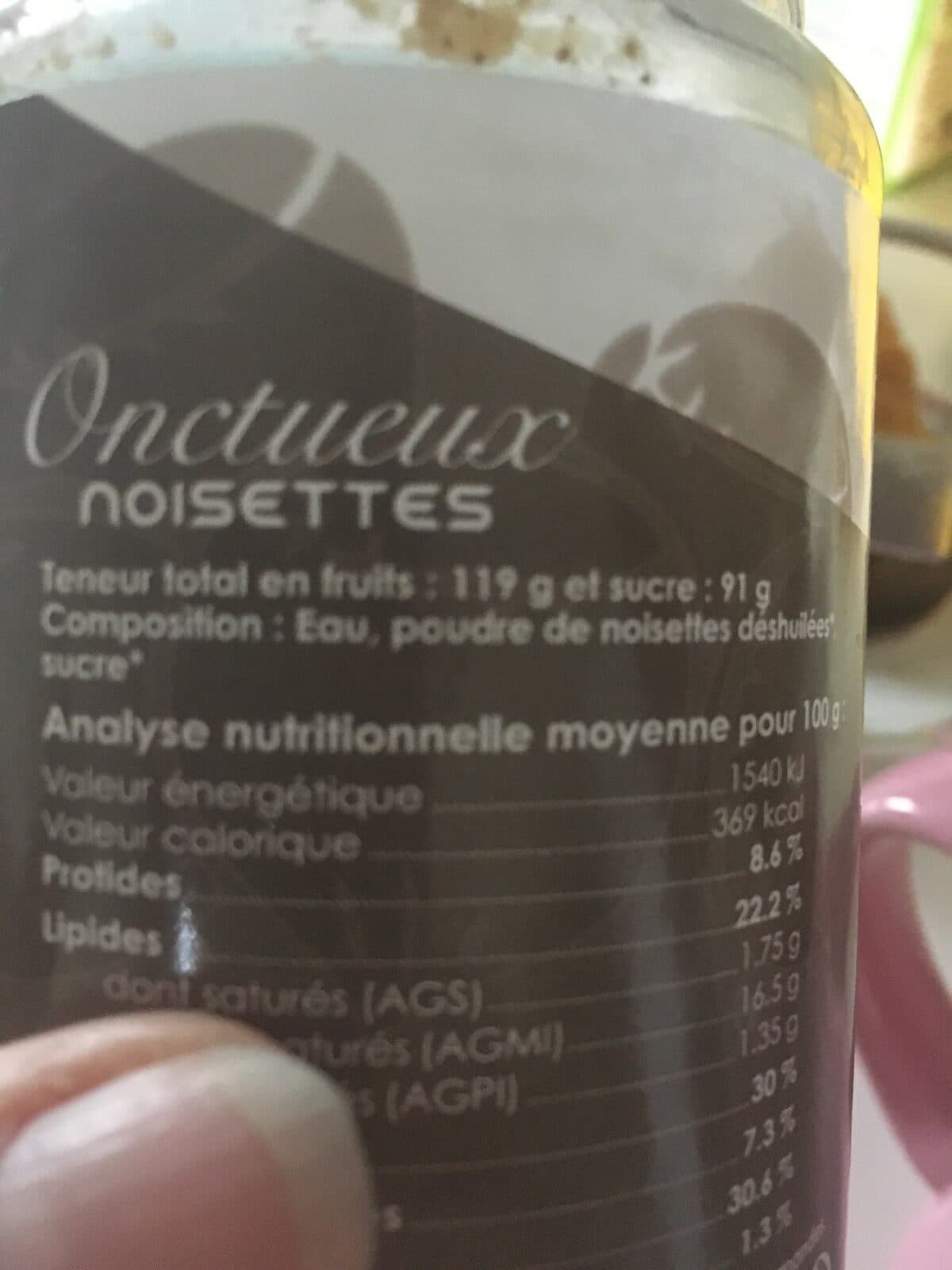 Open Food Facts Onctueuex Noisettes packshot