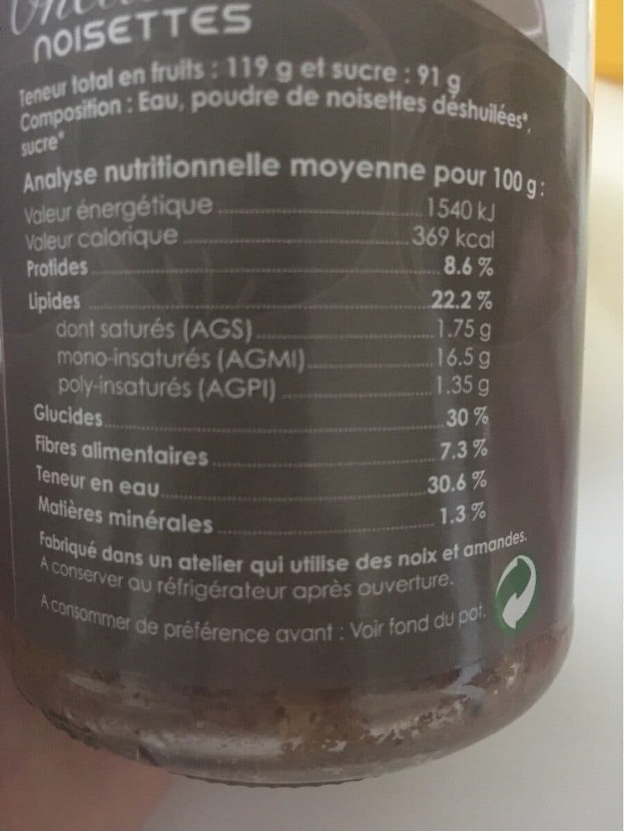 Open Food Facts Onctueuex Noisettes packshot
