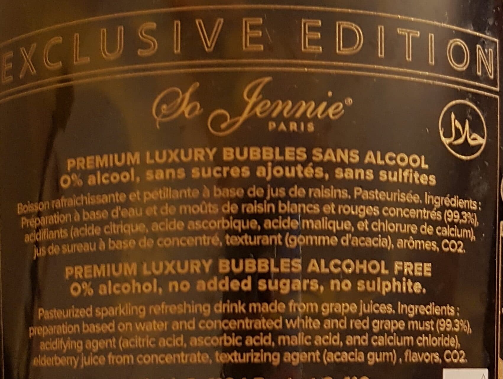 So Jennie So Jennie Luxury Bubbles Alcohol Free Sparkling Drink packshot