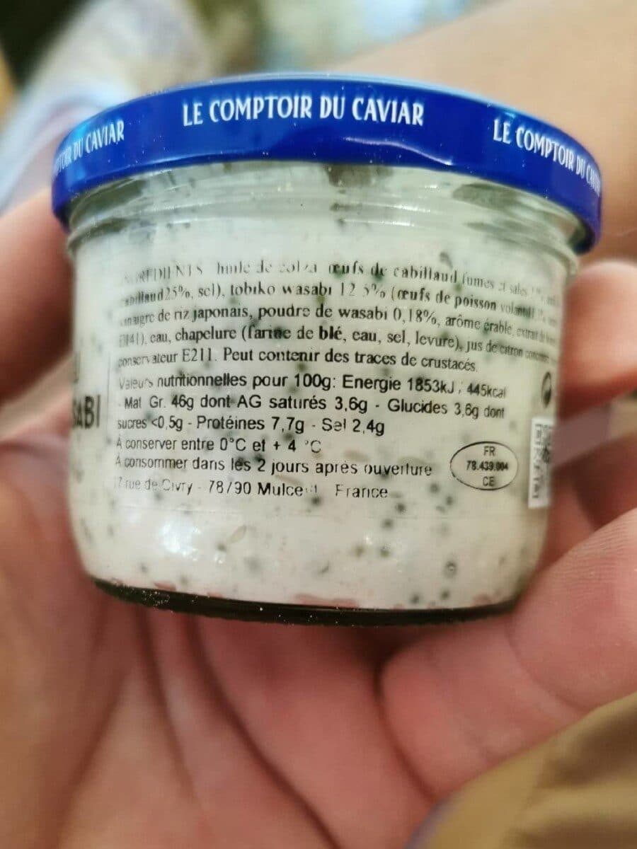 Comptoir Du caviar Tarama au tokibo wasabi packshot