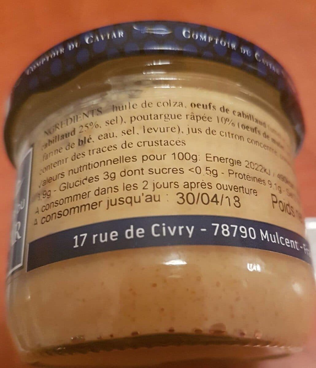 Open Food Facts Tarama à la Poutargue packshot