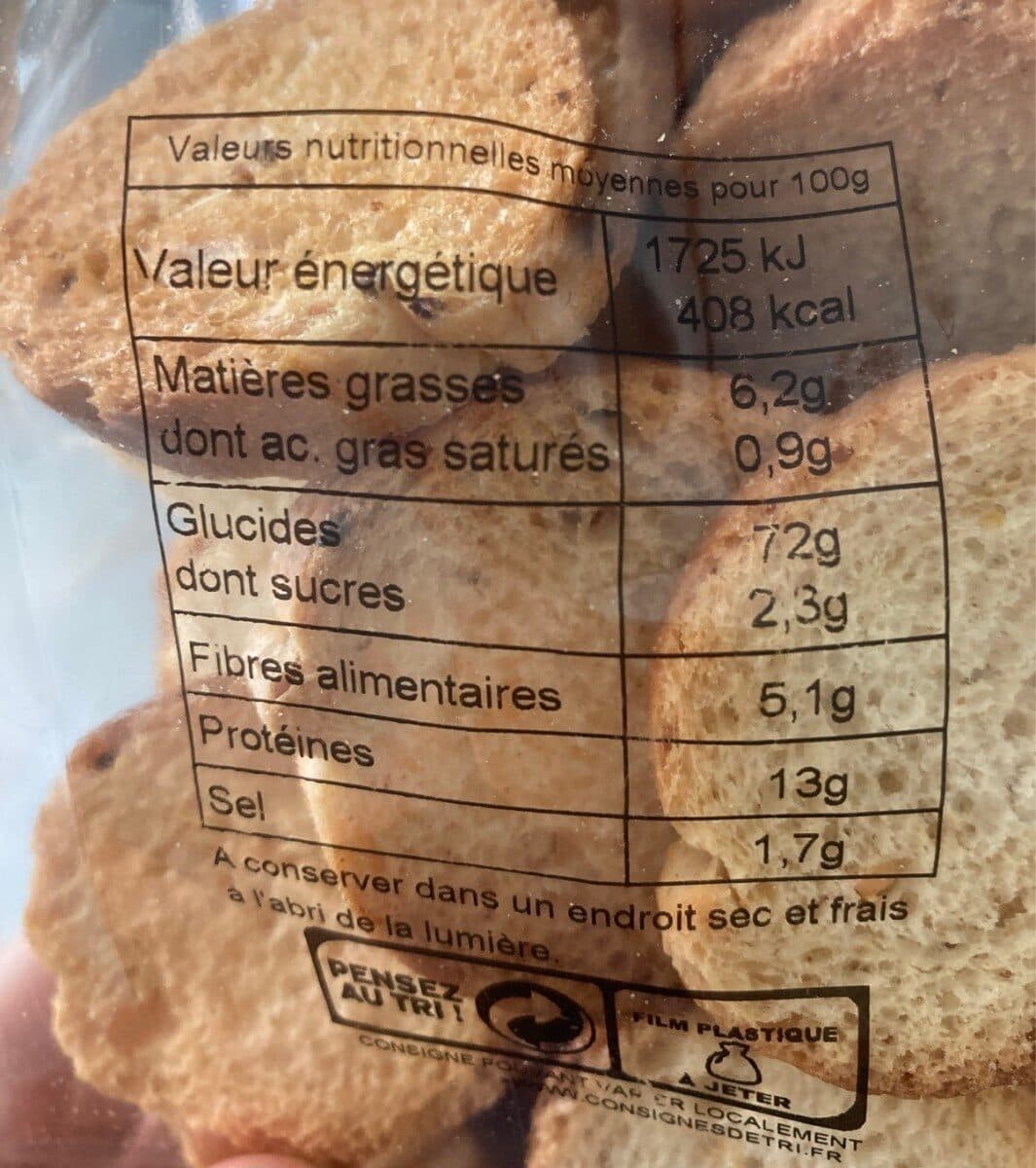 Open Food Facts Mini toasts aux 6 céréales packshot