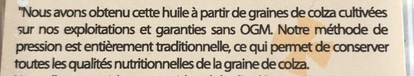Ma petite récolte Huile vierge 1er pression a froid colza packshot