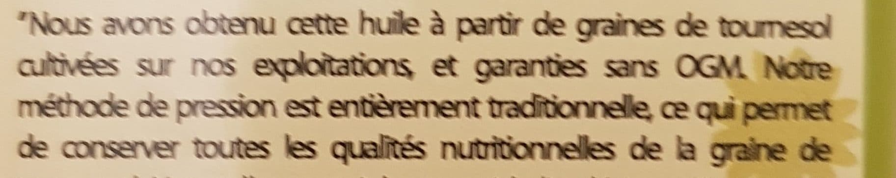 Ma Petite Récolte Huile de tournesol packshot