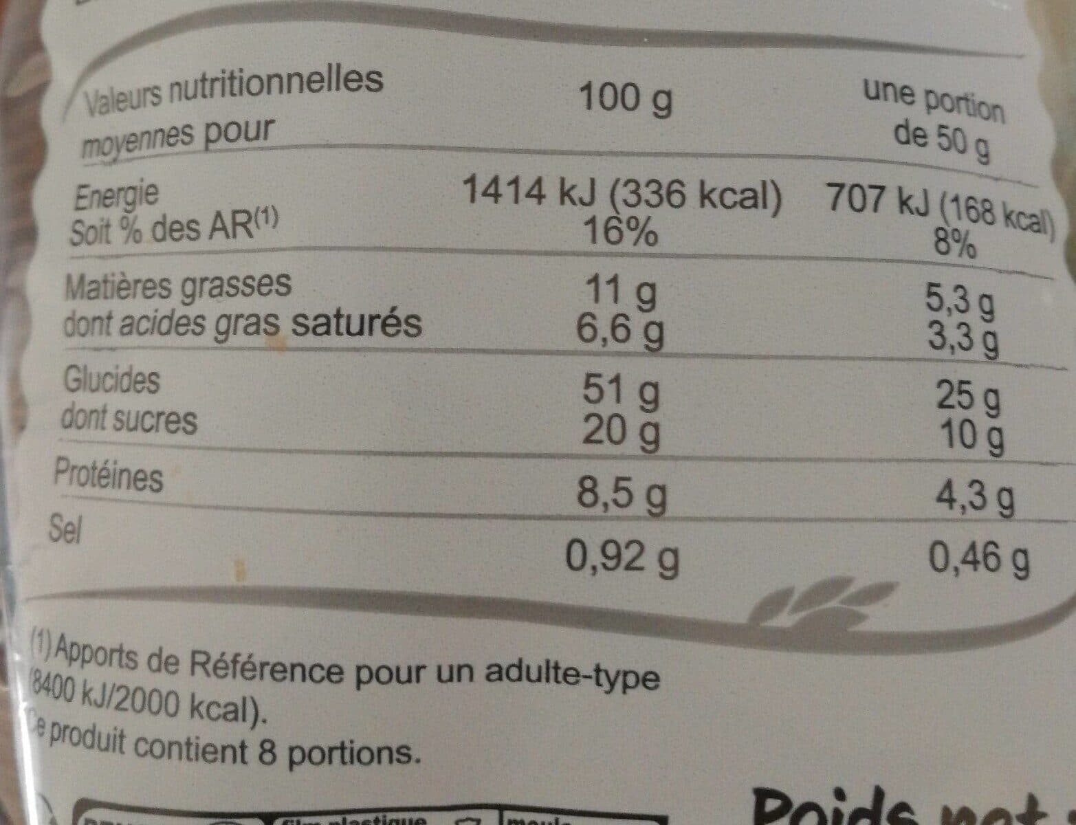 Intermarche Brioche Nanterre 400 G pépites chocolat packshot