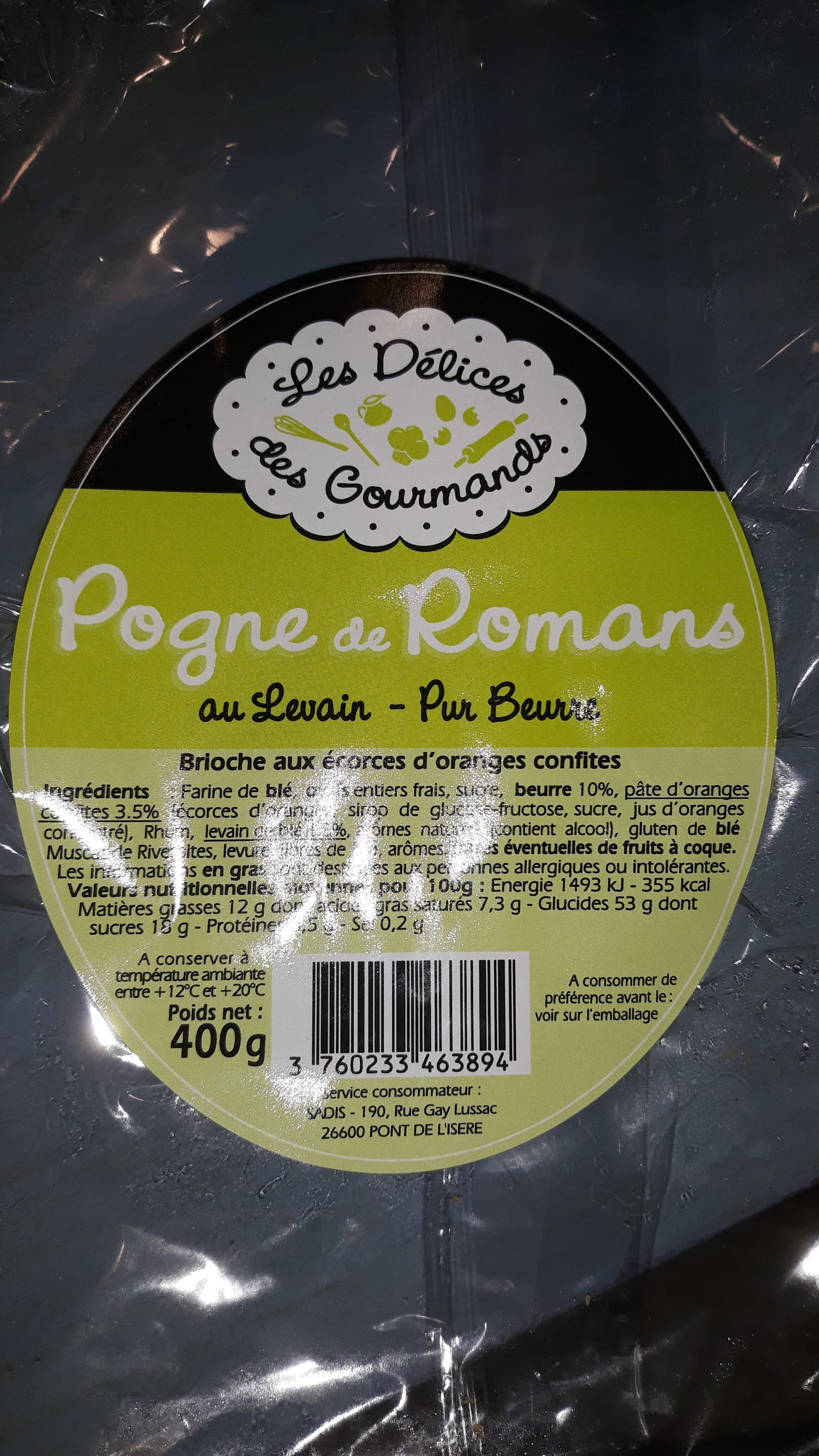 Les Delices Des Gourmands Pogne de romans packshot