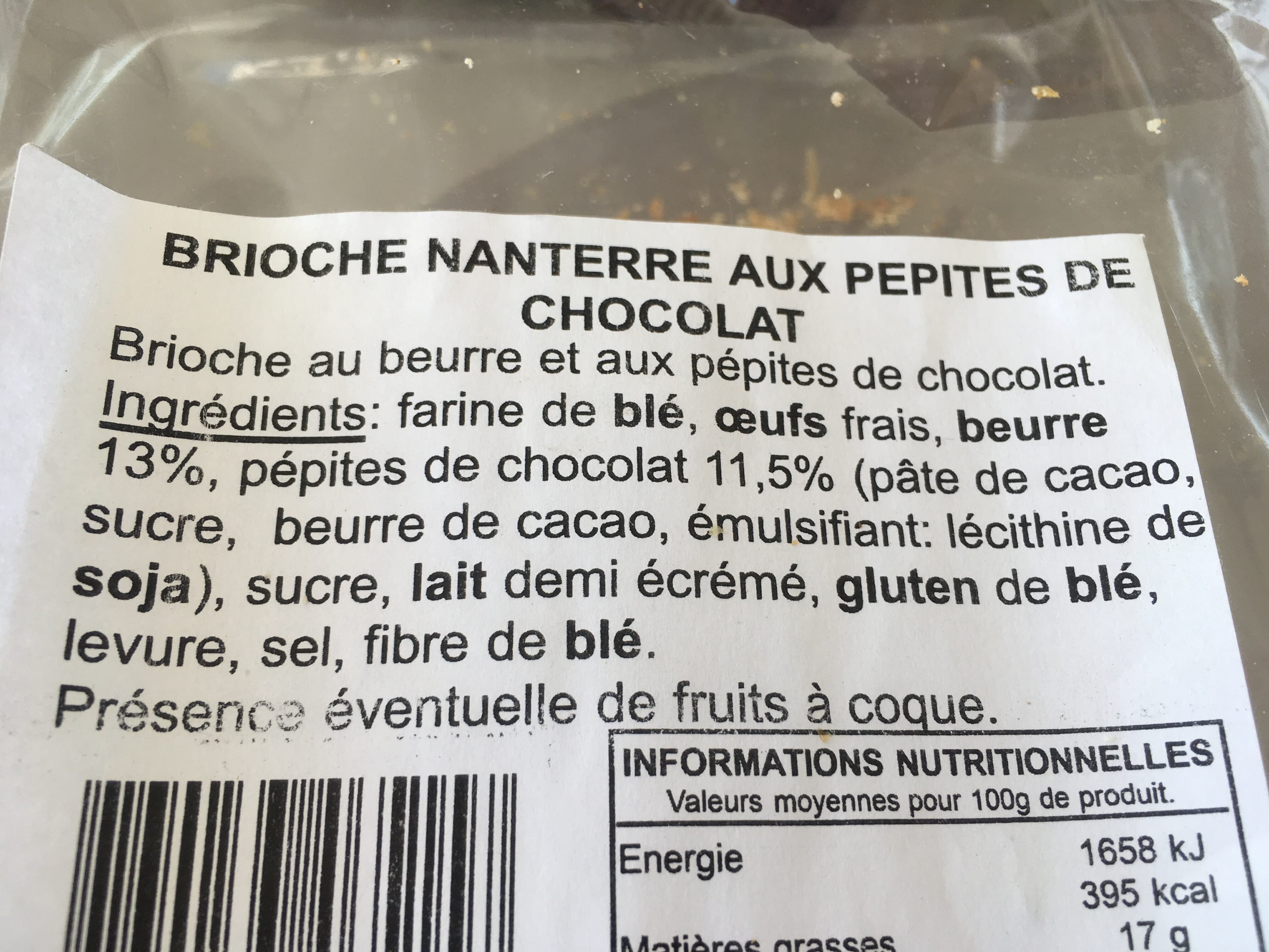 Brioches Podis Brioche aux pépites de chocolat packshot