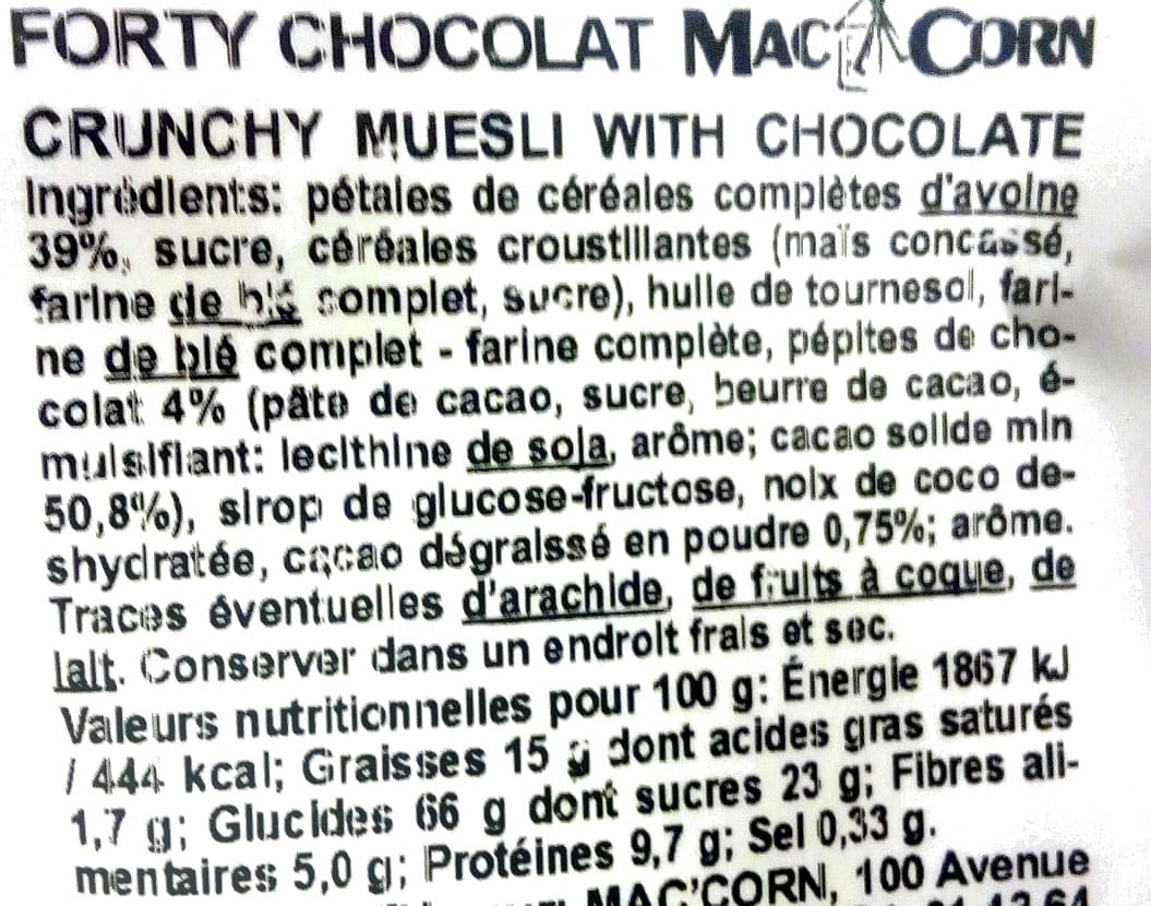 mac corn forty chocolat packshot