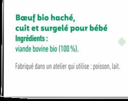 Yooji Hachés de boeuf bio cuit et surgelé pour bébé dès 6 mois packshot