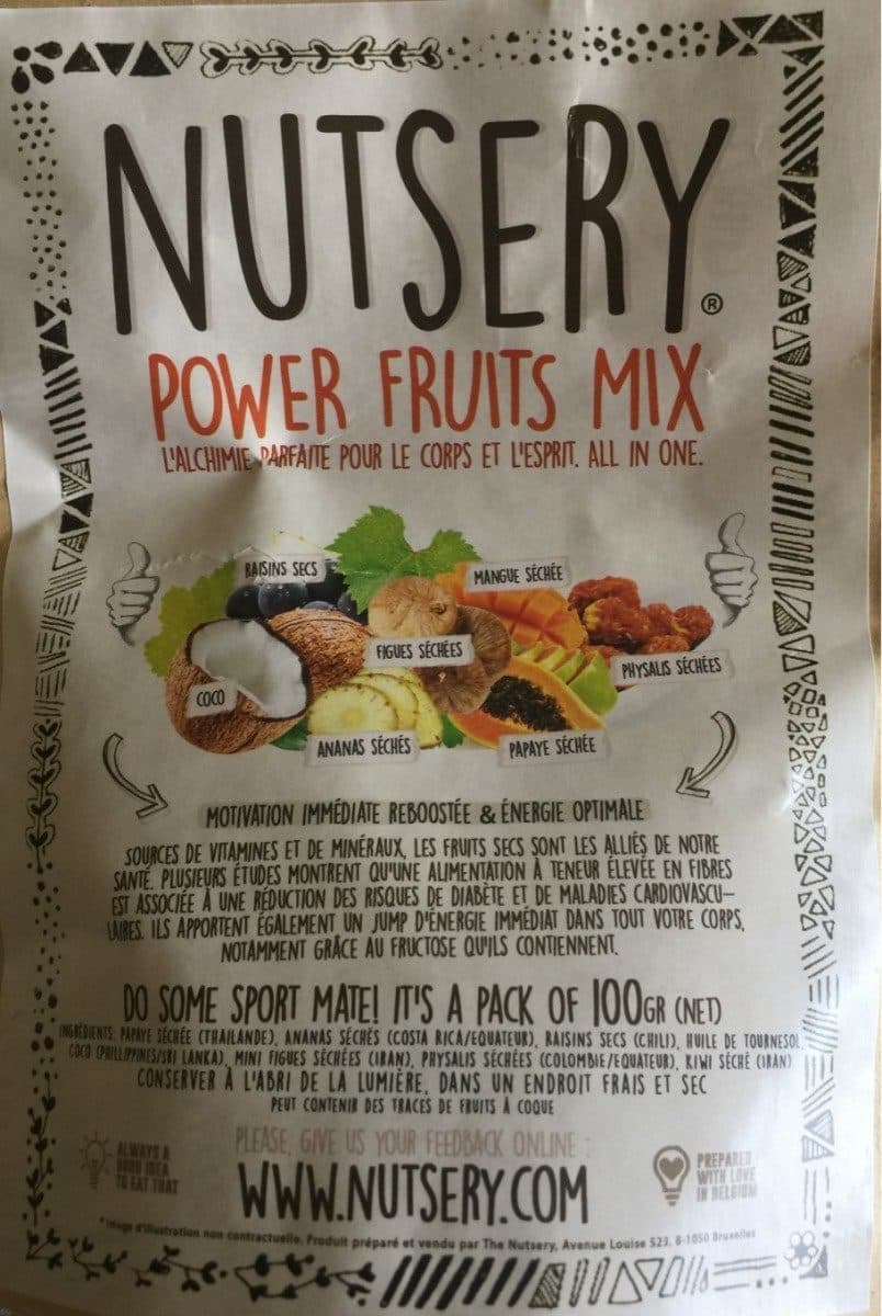 Open Food Facts NUTSERY POWER FRUITS MIX packshot