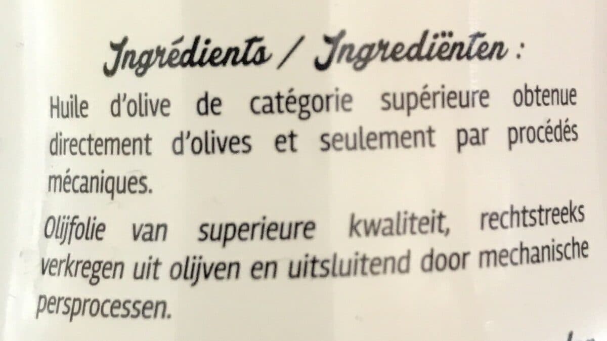 Open Food Facts Spray Huile Olive Ve Nature 250ML packshot