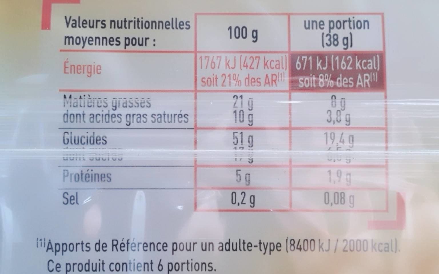 Open Food Facts Pâte sablée packshot