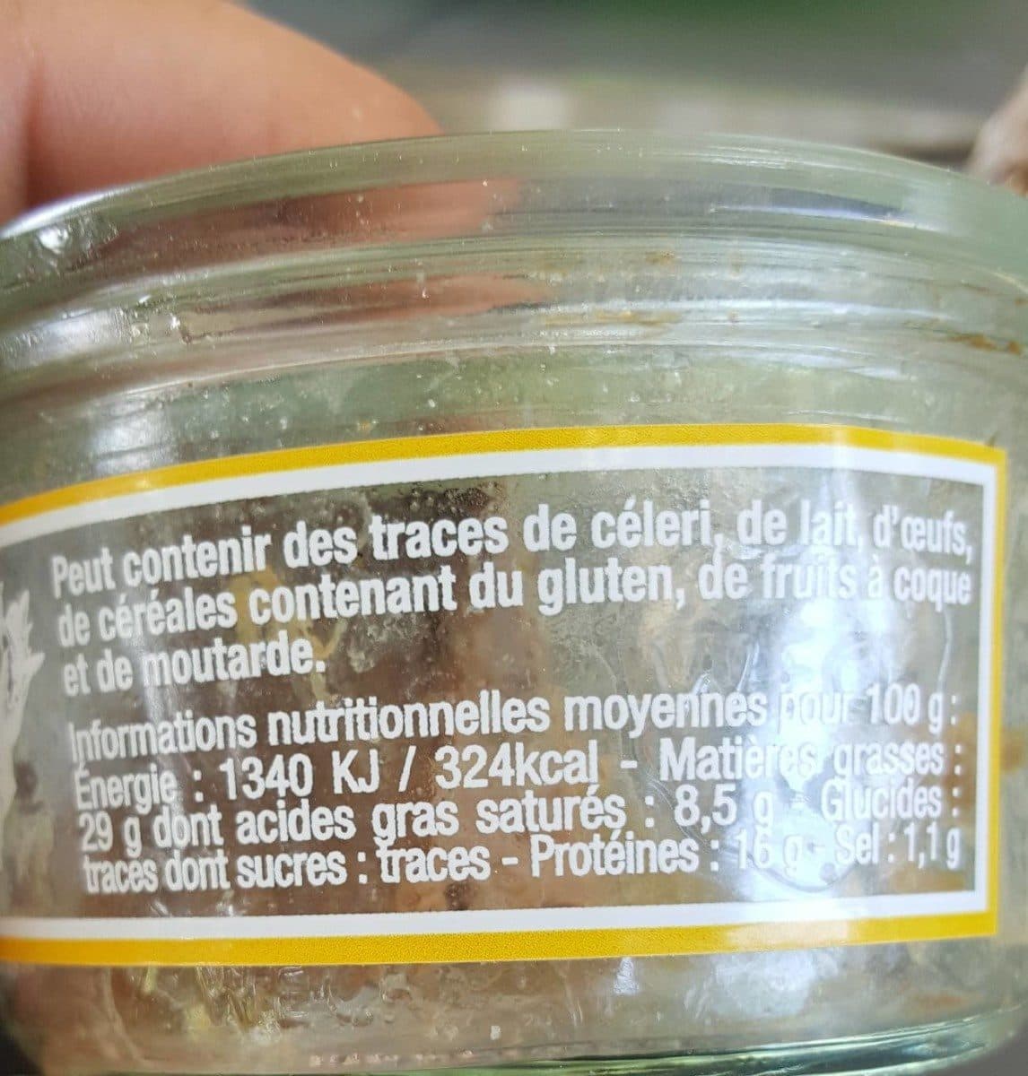 Open Food Facts Terrine de Cailles Noisette packshot
