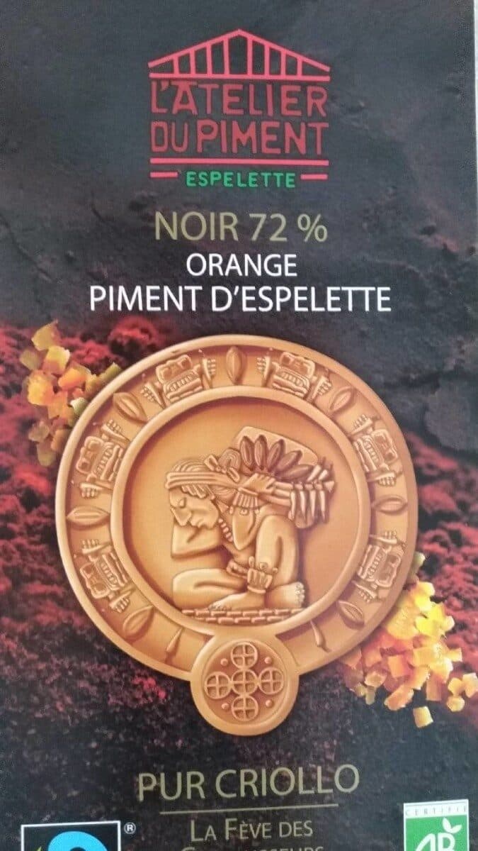 L'Atelier du Piment Noir 72% Orange Piment d'Espelette packshot
