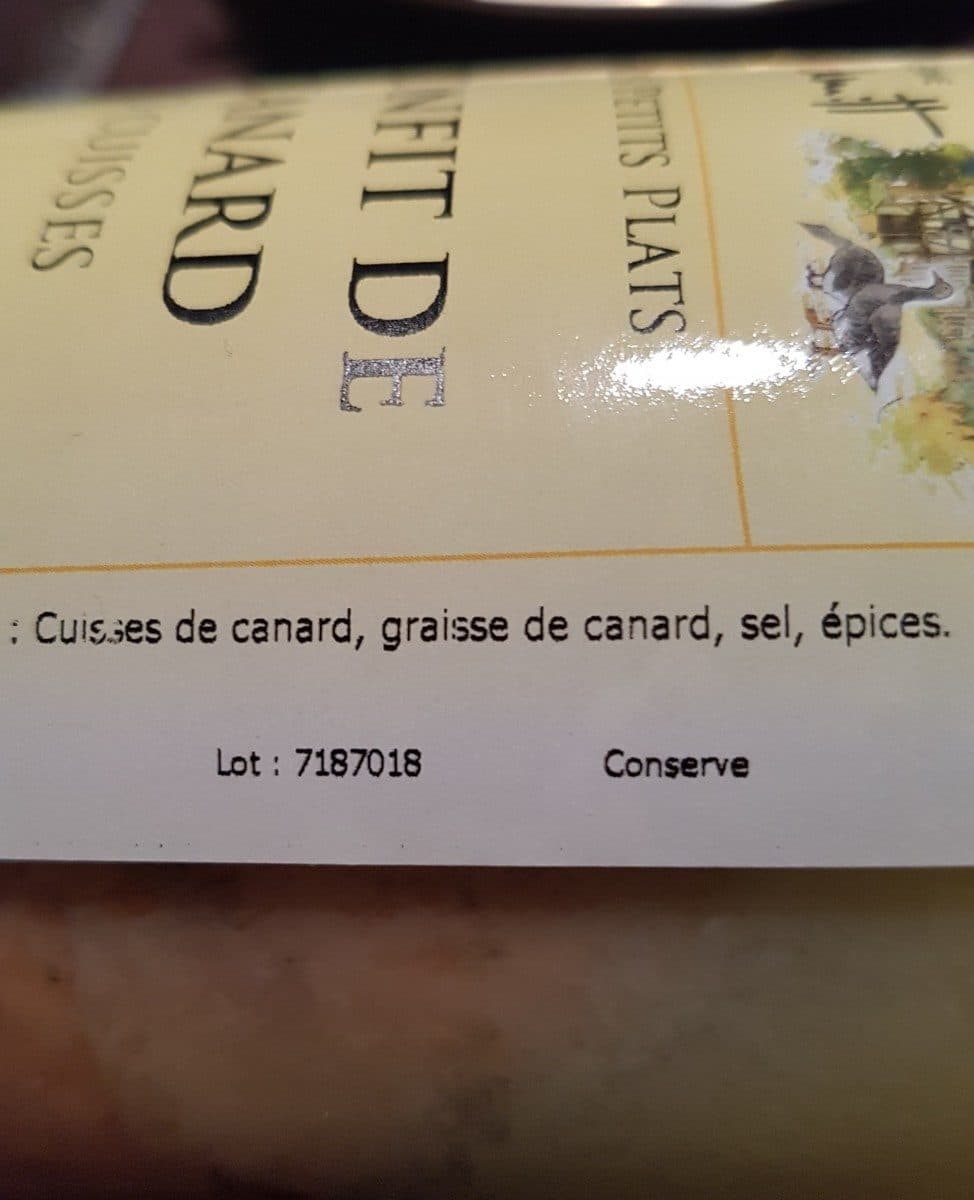 Open Food Facts Cuisses de canard packshot