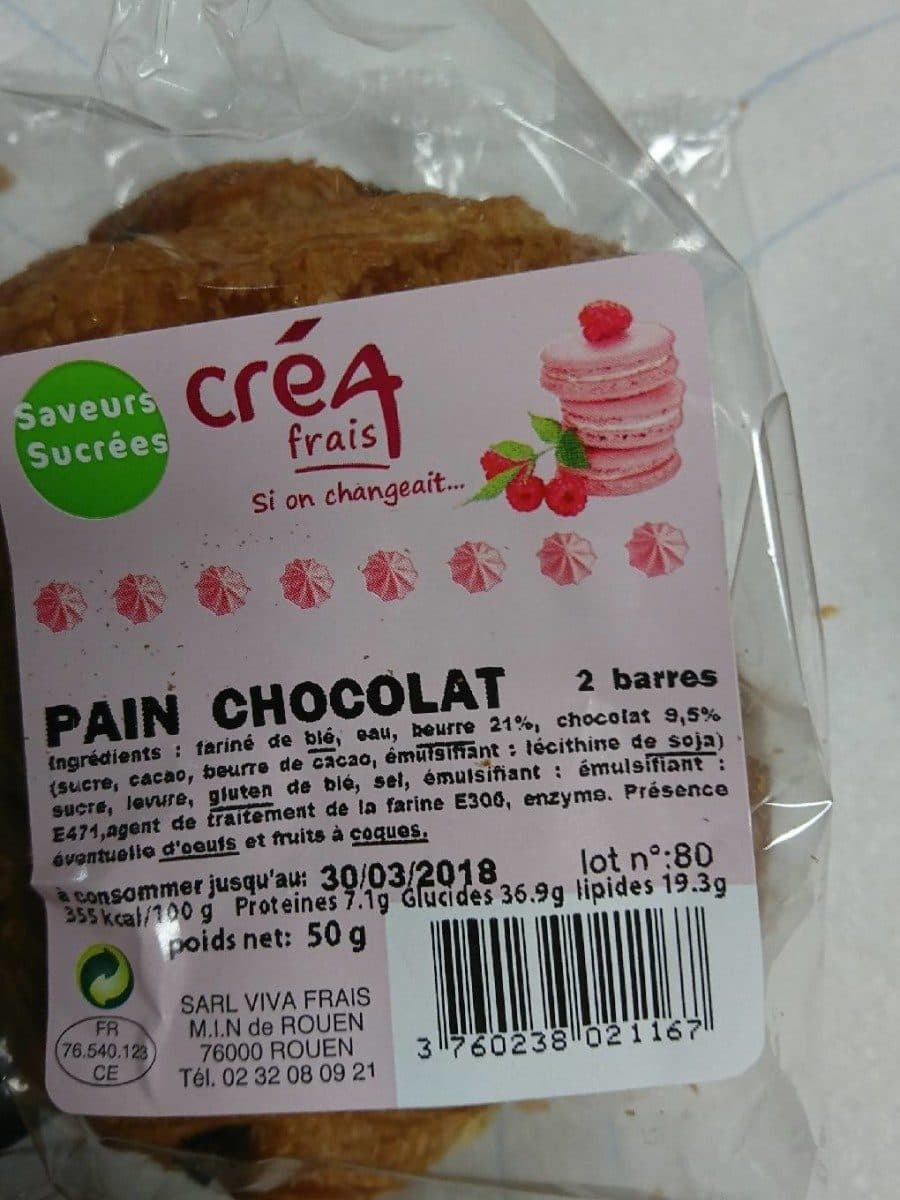 Open Food Facts Pain chocolat 2 barres packshot