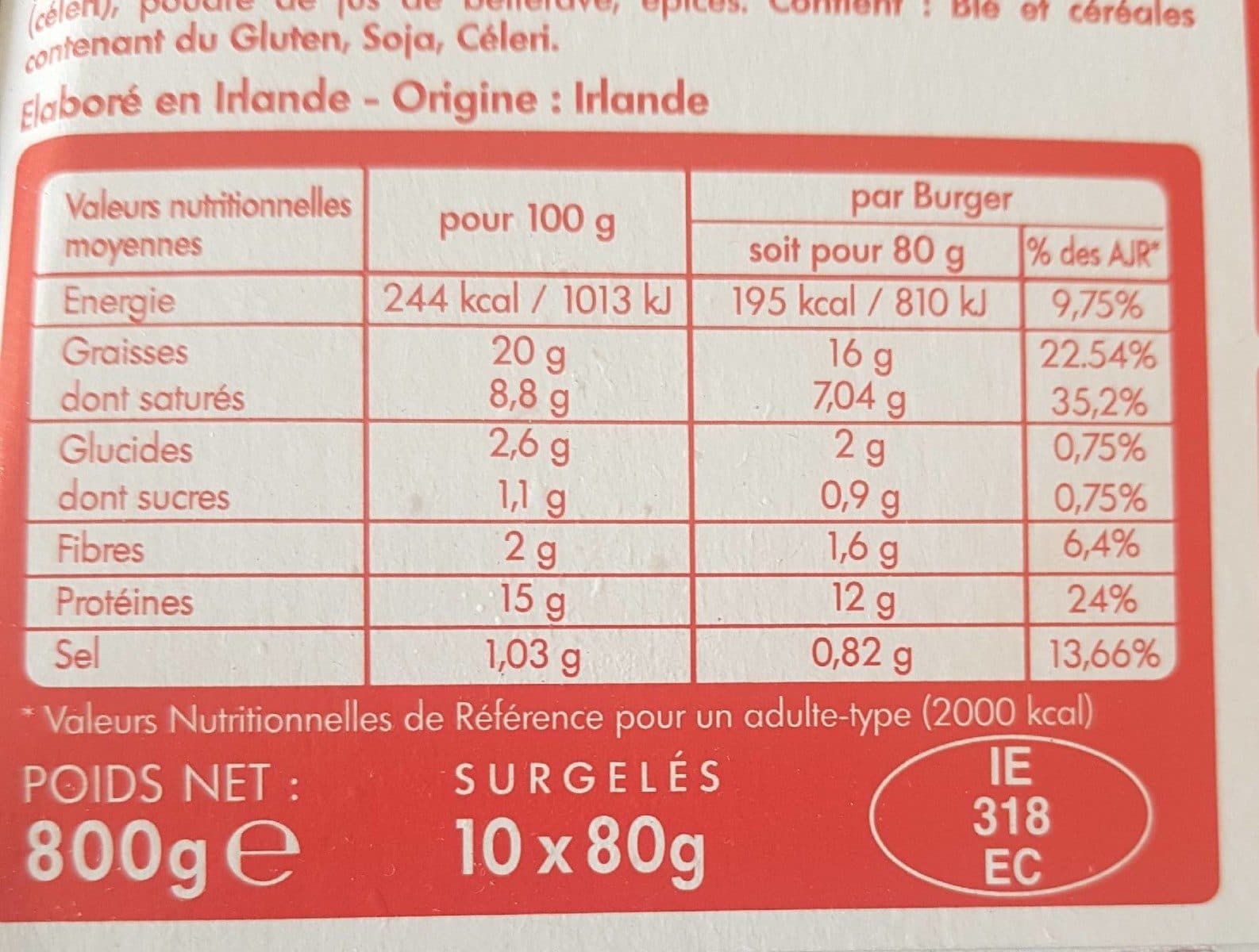 arabi Burgers au boeuf packshot