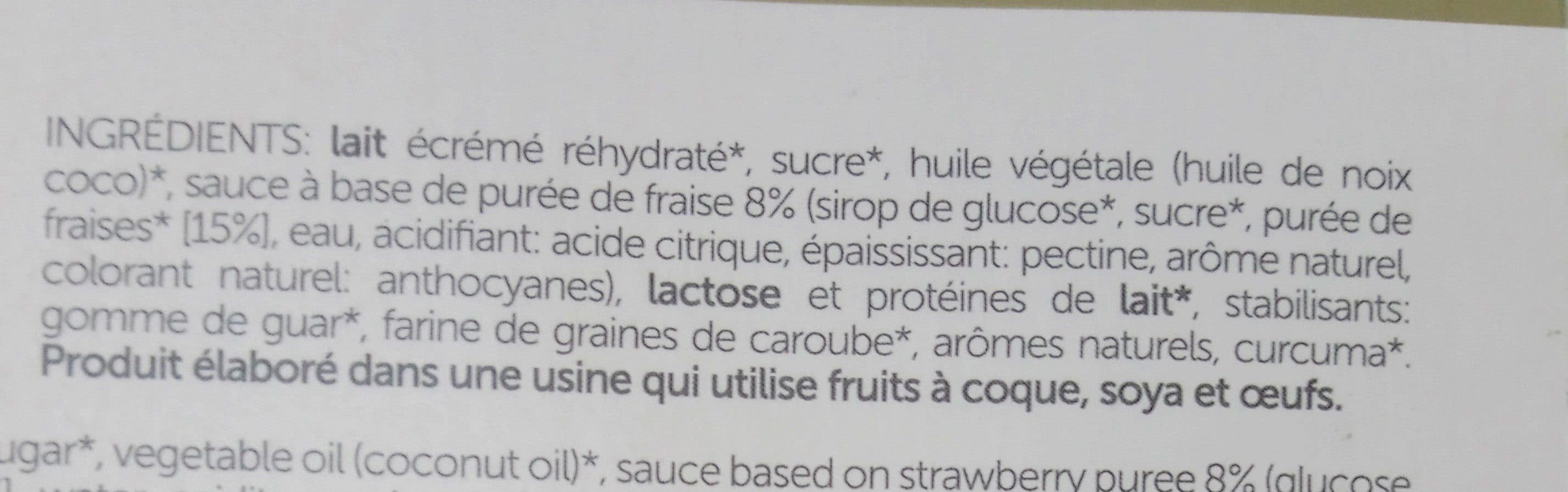 Saporit Glace bio vanille avec sauce aux fraises packshot