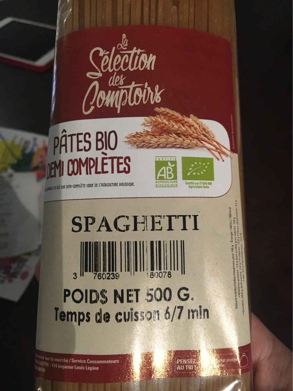 La Selection Des Comptoirs Spaghetti Demi Complets packshot