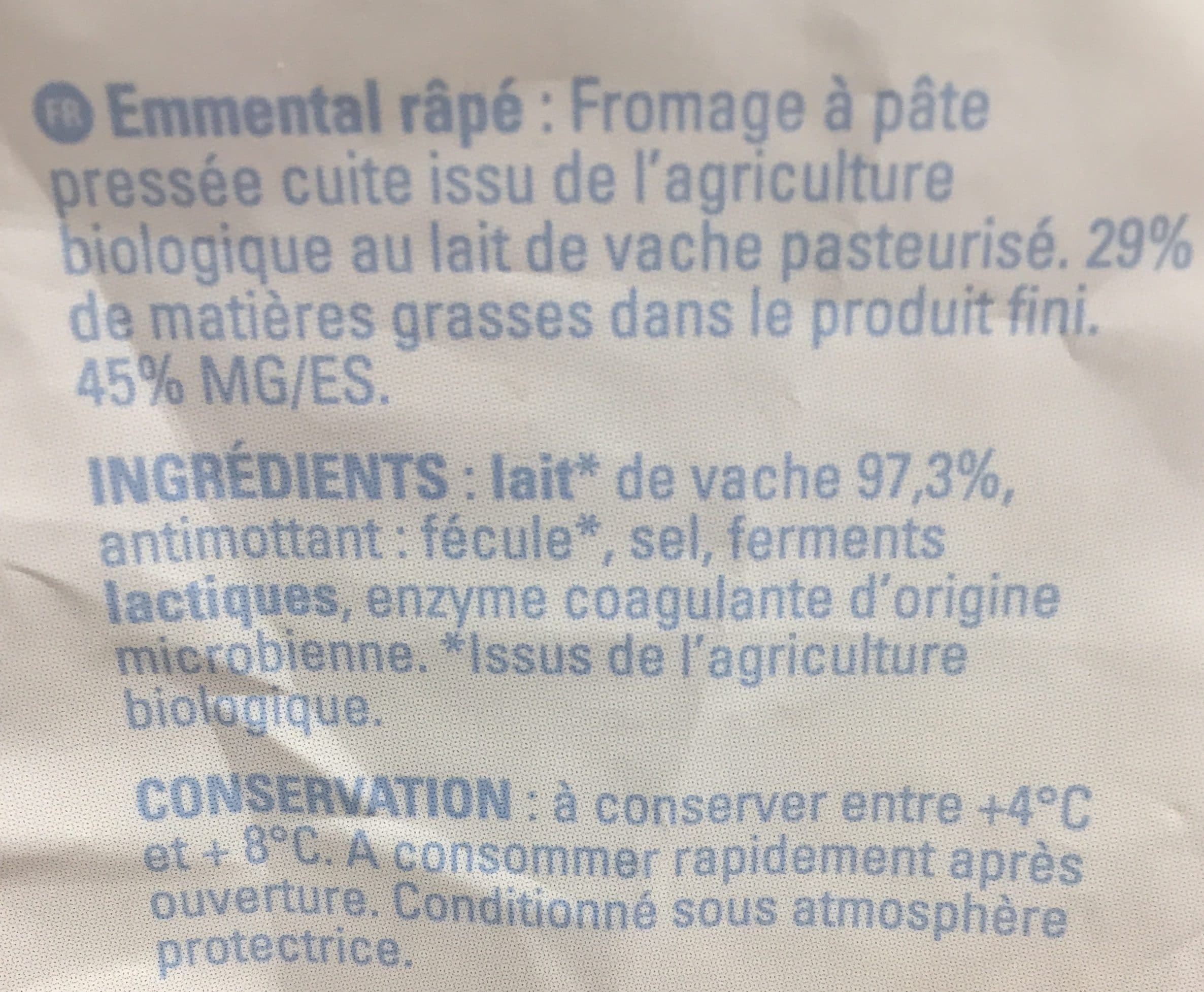 La Sélection Des Comptoirs Emmental Râpé packshot