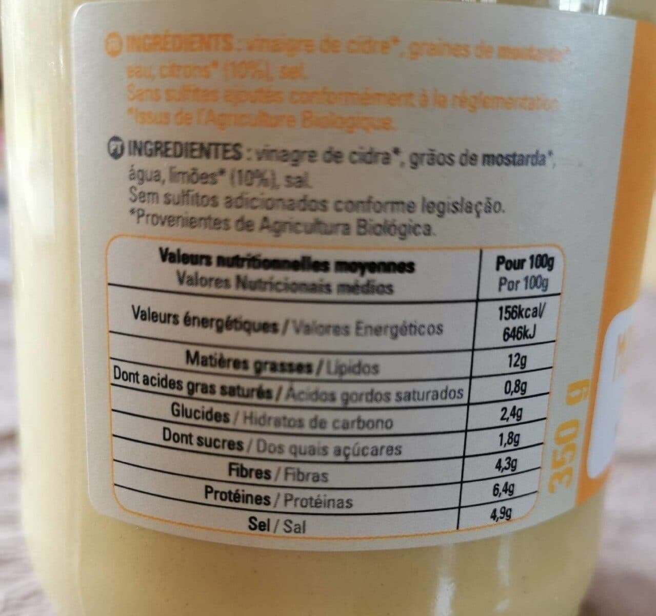 Kivinat Moutarde de Dijon au citron packshot