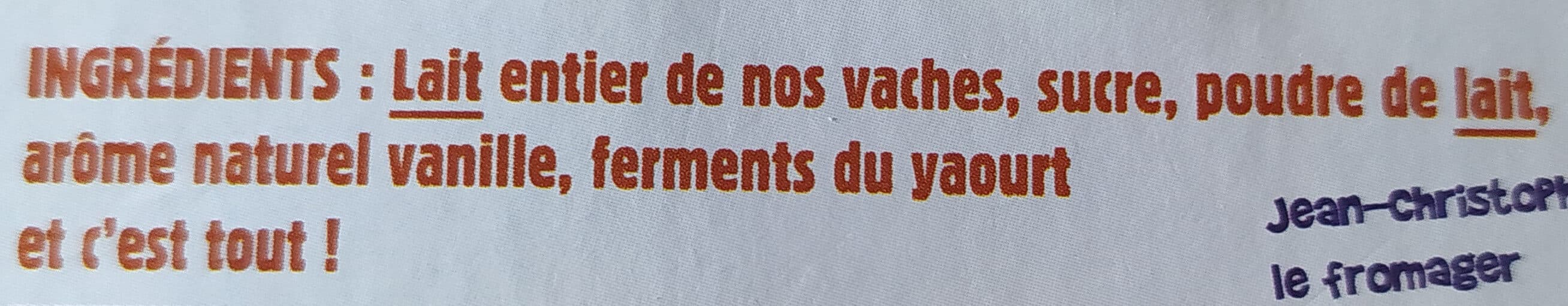 Ferme Du Moulinet Yaourt Fermier vanille 4 x 125 g packshot