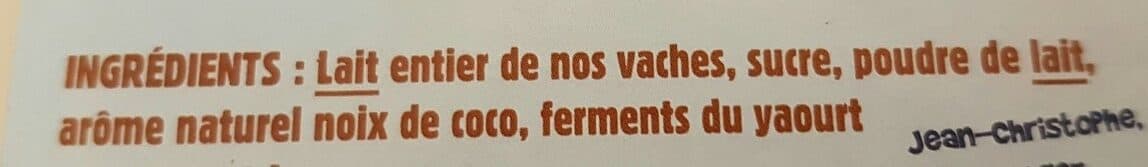 Open Food Facts Yaourt Noix de coco packshot