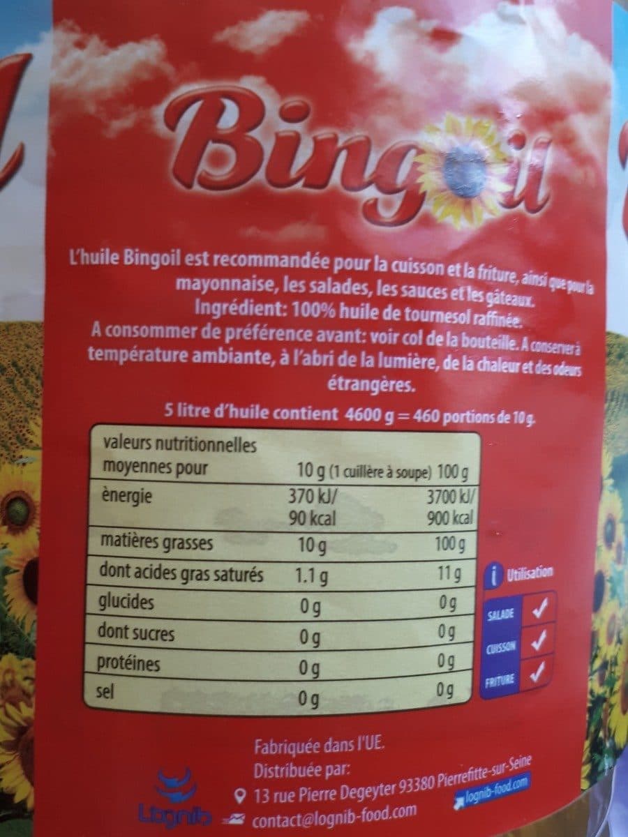 Bingoil Huile de tournesol packshot