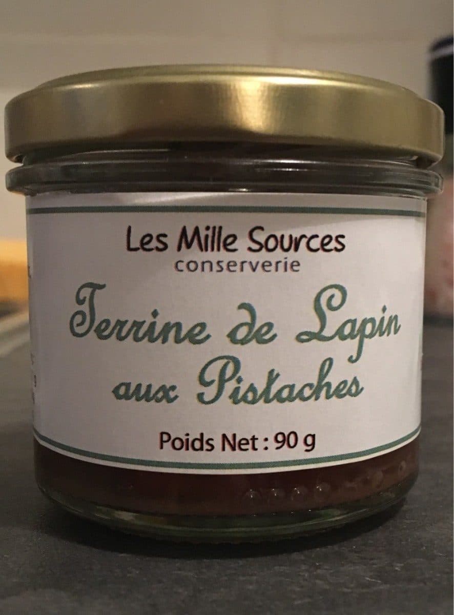 Les Mille Sources Terribe de lapin aux pistaches packshot