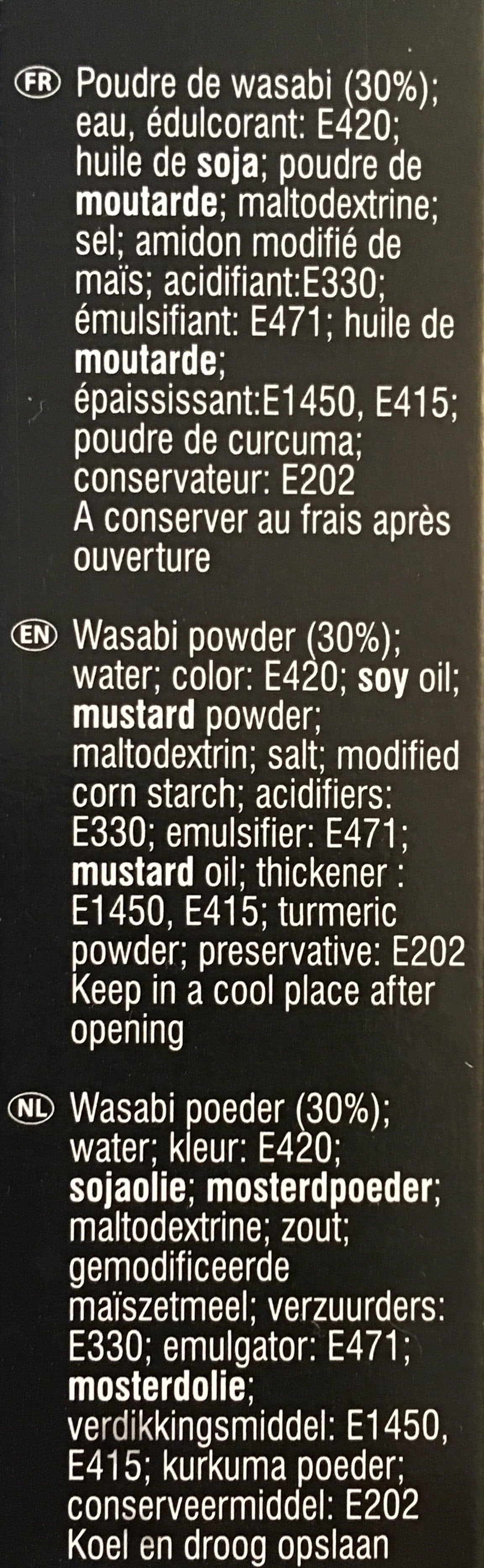 Shushi Gourmet WASABI packshot