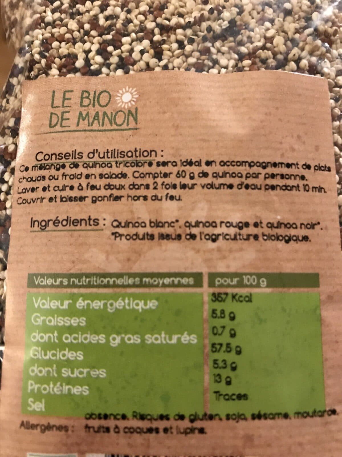 Le Bio De Manon Mélange special quinoa tricolore packshot