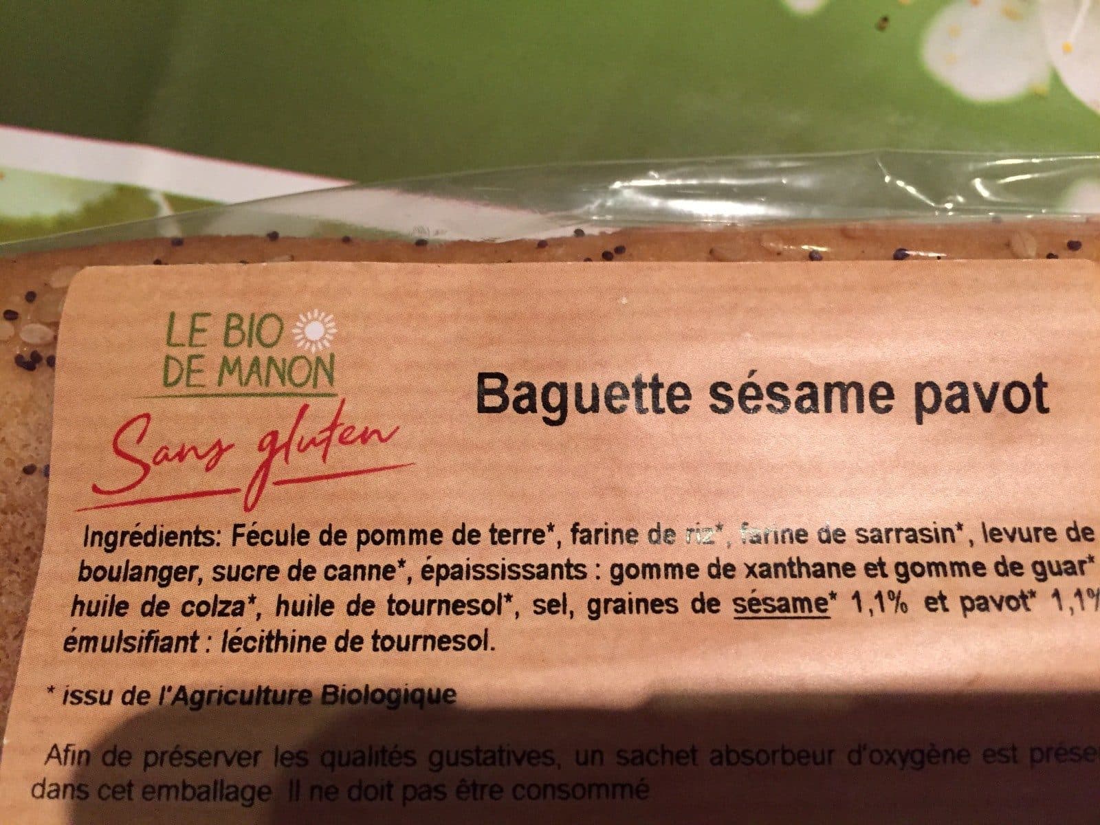 Le Bio de Manon Baguette sésame pavot packshot