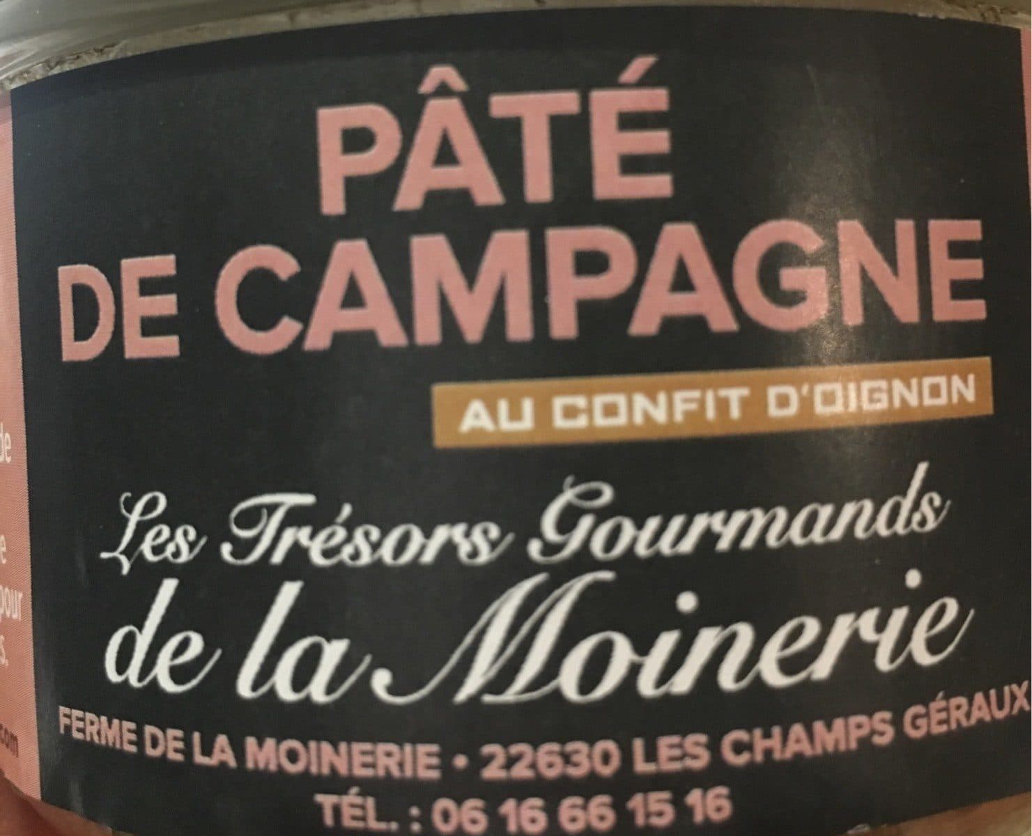Open Food Facts Pâté de campagne au confit d'oignon packshot