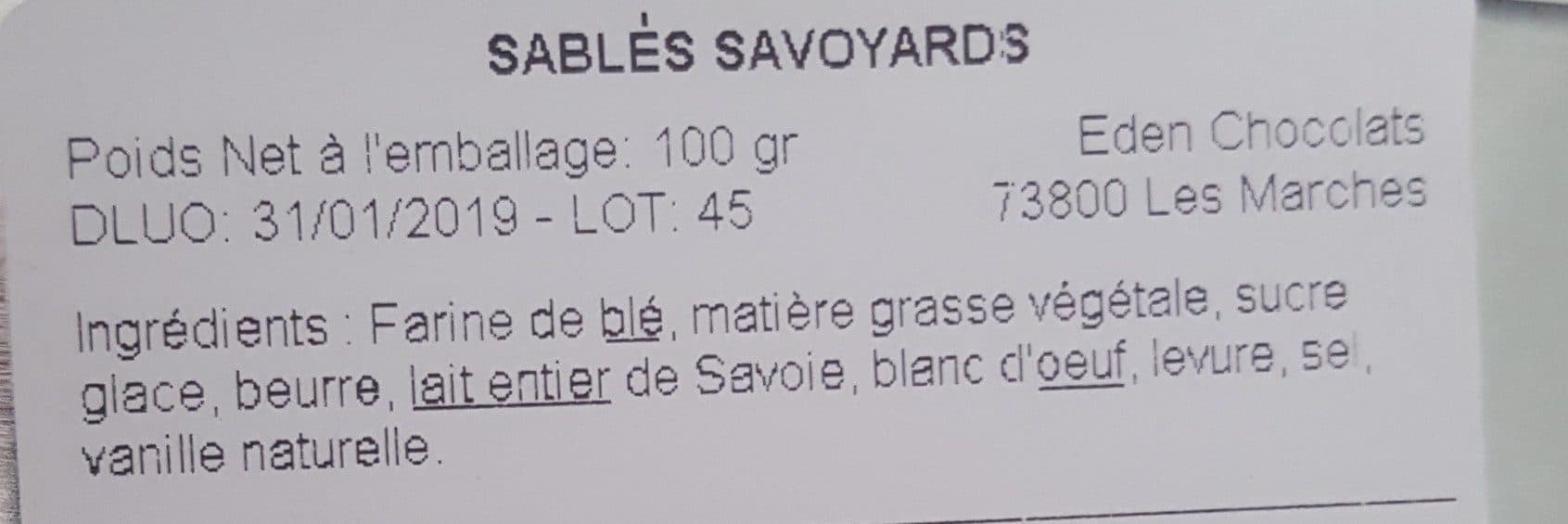 Open Food Facts Sablés au beurre packshot