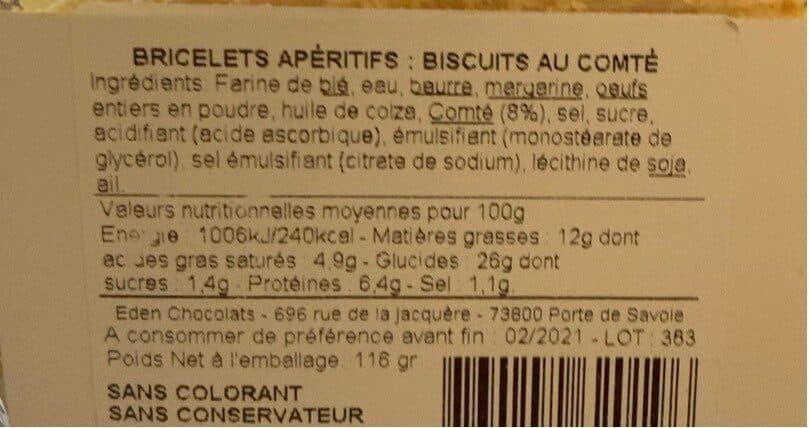 L’atelier Des Gourmets Bricelets au comté packshot