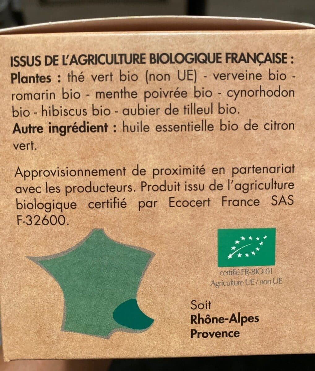 Open Food Facts La Baronnie Des Lys Infusion Bio Minceur. BT packshot